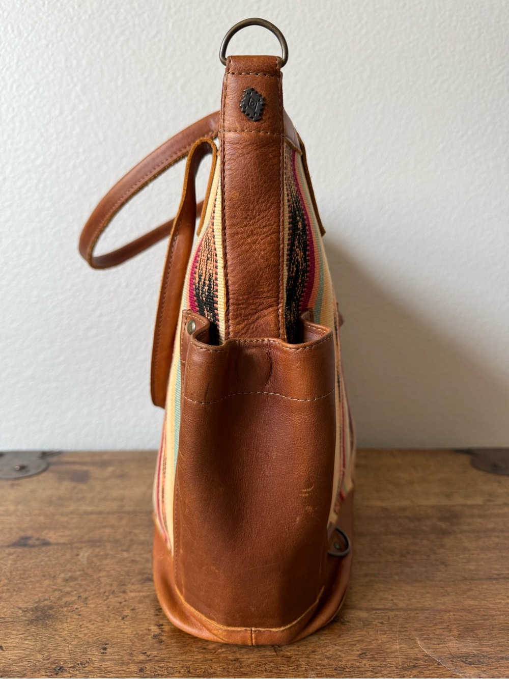 Nena & Co. Striped Guatemalan huipil and leather bag - Picture 10 of 12
